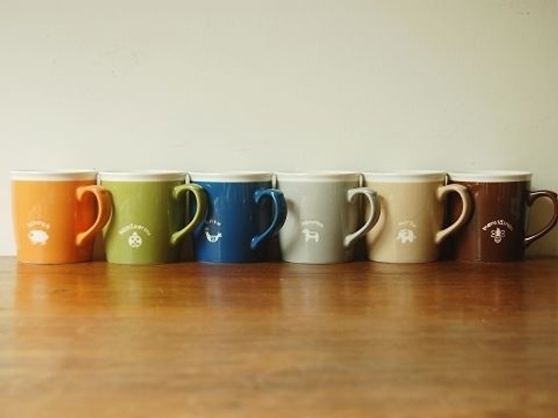 日本IZAWA Moi你好吗 温暖釉色马克杯 一次打包6颜色的优惠特价组 - 咖啡杯/马克杯 - 瓷 多色