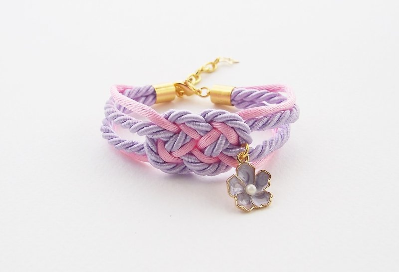 Flower girl - flower bracelet - floral bracelet - floral jewelry - lilac - lavender - sweet bracelet - nautical bracelet. - 手链/手环 - 其他材质 多色