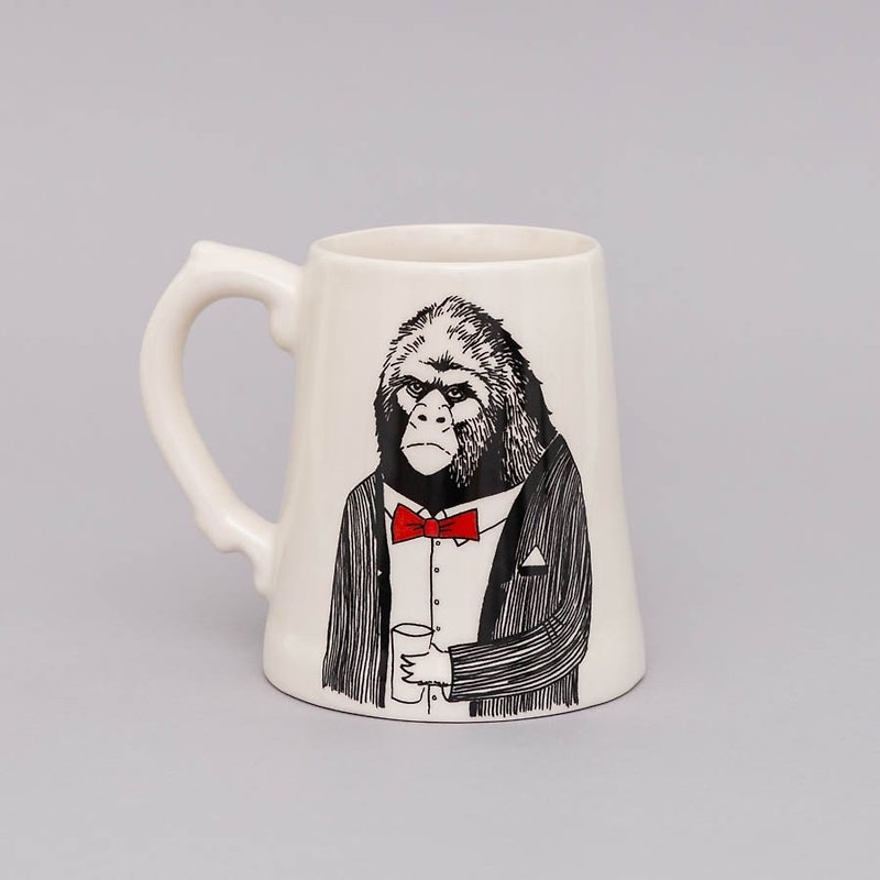 Mr Ape 啤酒杯 | Jimbobart - 咖啡杯/马克杯 - 瓷 白色