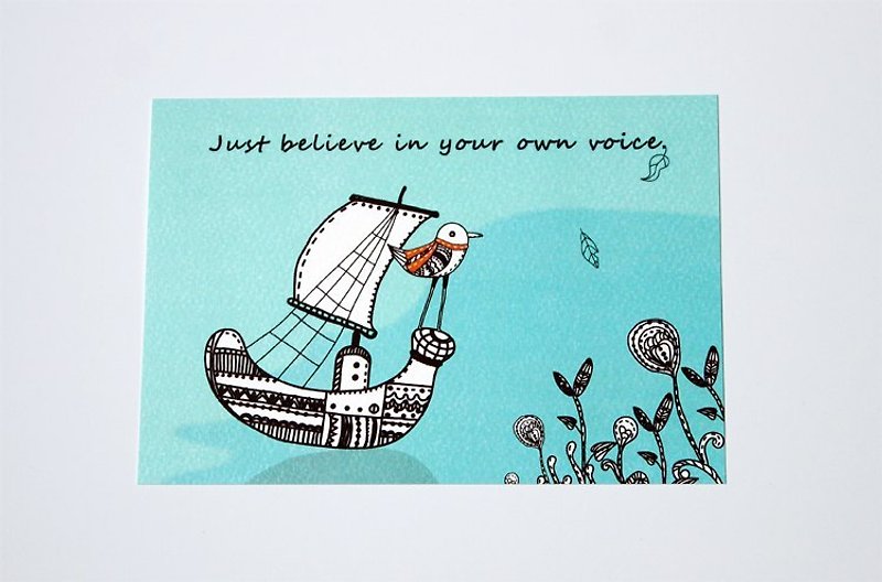 Just believe in your own voice  明信片 - 卡片/明信片 - 纸 蓝色
