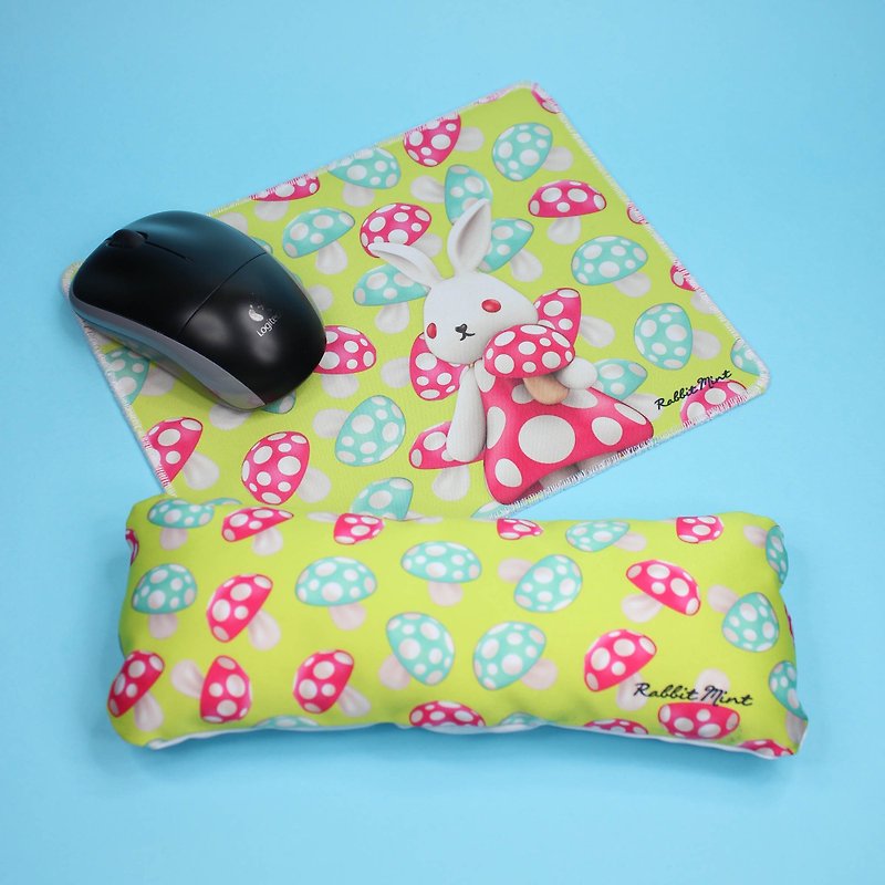 (Rabbit Mint) 薄荷兔鼠标垫 + 手枕 - (MP0007) - 鼠标垫 - 其他材质 黄色