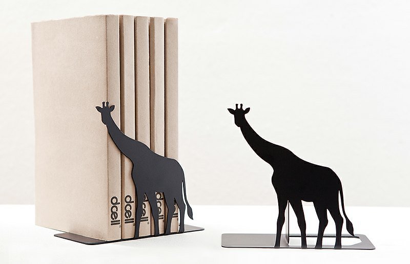 丛林系列书档-长颈鹿 - 摆饰 - 其他金属 黑色