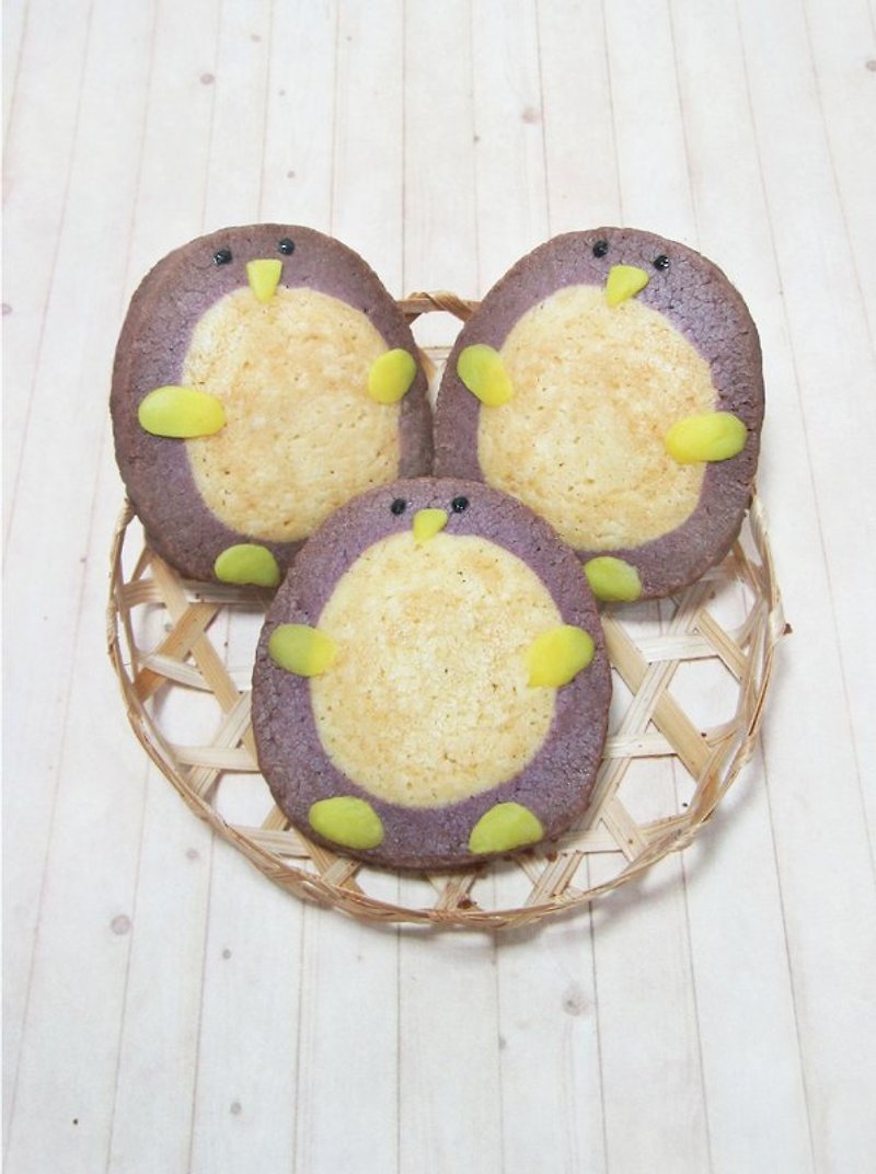 JMI 手作烘焙坊 企鹅宝宝造型手工饼干(共10片 5小包) - 手工饼干 - 新鲜食材 紫色