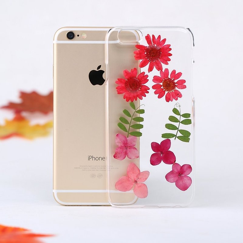手机壳 iPhone壳 Samsung押花手机保护壳 iPhone手机套Flower iPhone Case Clear Samsung Case - 手机壳/手机套 - 植物．花 多色