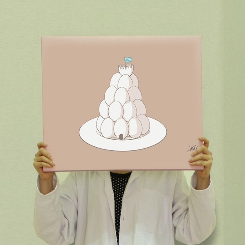 蛋塔 / [食]误系列.数位表框画(高质感油画布) - 海报/装饰画/版画 - 其他材质 咖啡色
