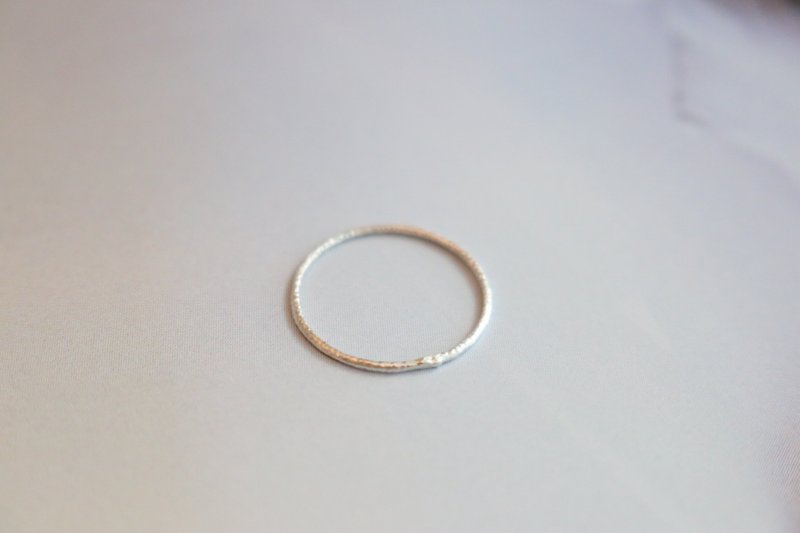 纯银 戒指 (0671) 刻痕 - 戒指 - 其他金属 白色