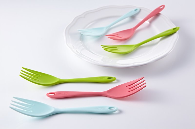 Truvii 抗菌 汤匙.叉子组(汤匙.叉子各一) - 餐刀/叉/匙组合 - 塑料 多色