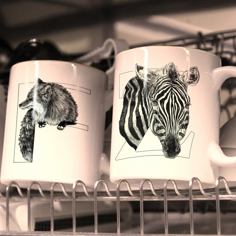 【动物字母】马克杯 - 咖啡杯/马克杯 - 瓷 白色