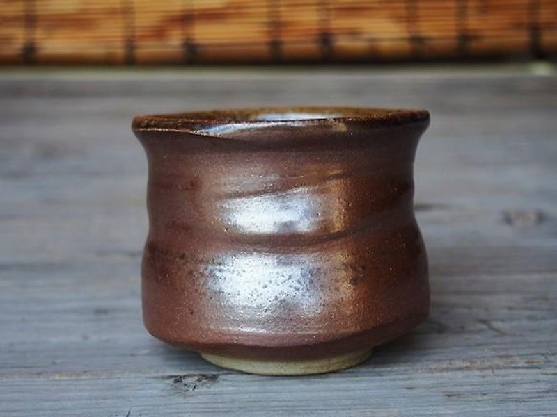 備前 焼酎呑み（大）　ke-02 - 花瓶/陶器 - 其他材质 咖啡色