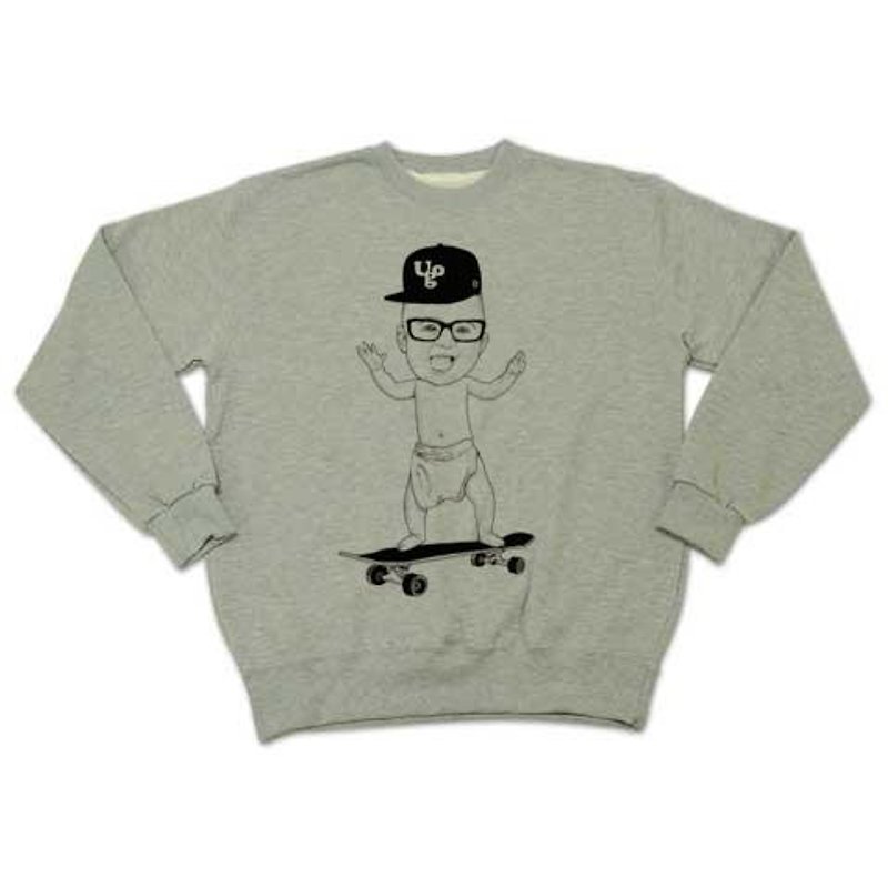 Baby Skateboarder（sweat） - 男装上衣/T 恤 - 其他材质 