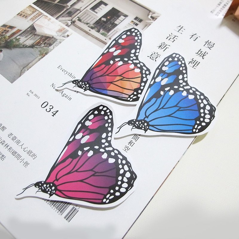 蝴蝶贴纸 - 贴纸 - 纸 多色