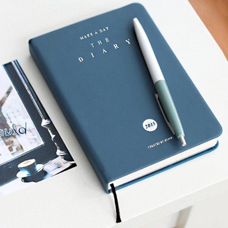 Dessin x Iconic-The Diary2015经典皮革年历-周志(时效)-铁蓝,ICO82224 - 年历/台历 - 纸 蓝色