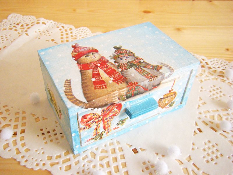 ［限量］圣诞节收纳盒/小抽屉/猫胡须盒 - 收纳用品 - 木头 多色