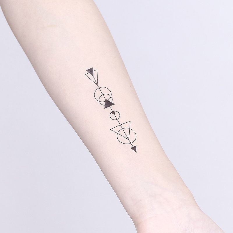 Surprise Tattoos / 几何之箭 刺青 纹身贴纸 - 纹身贴 - 纸 黑色