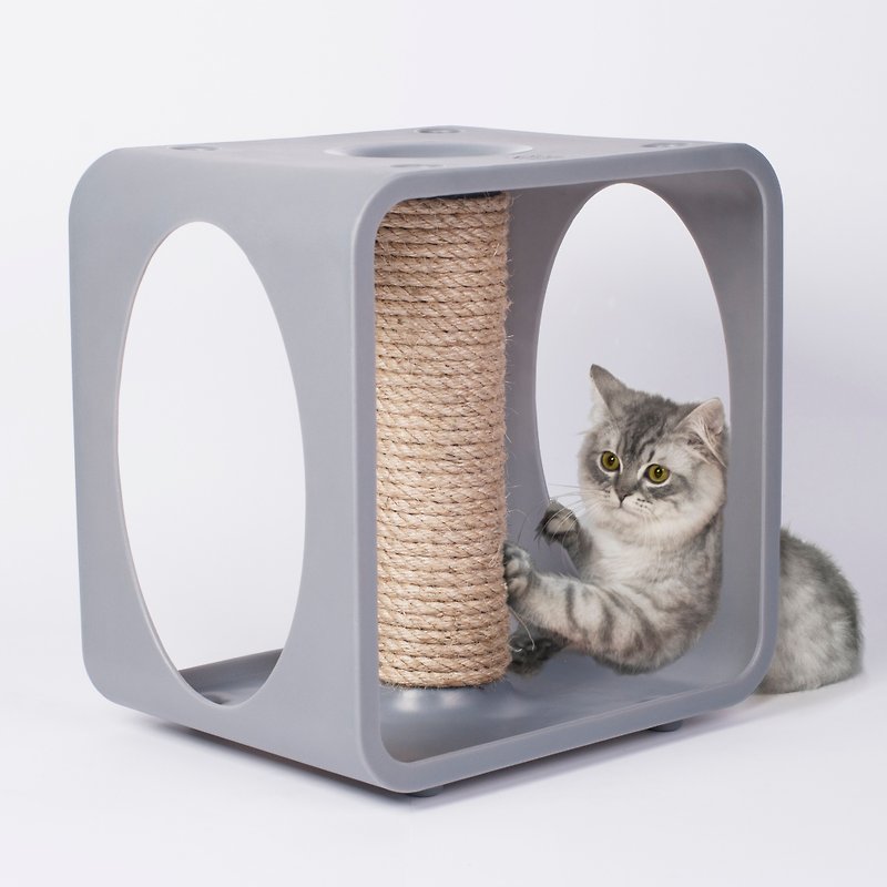 [STUDIO MANGO] 猫抓柱 弹簧麻 KITTY KASA-GYM 组合式 猫屋 (*咖啡色) - 玩具 - 塑料 橘色