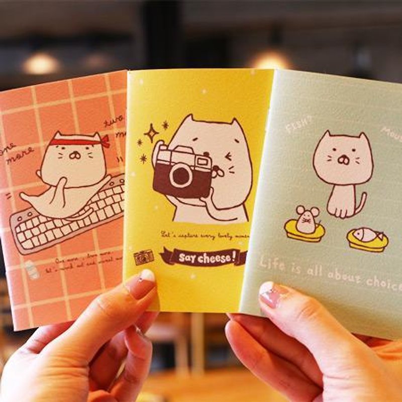 *Mori Shu*护照尺寸口袋笔记本-包子猫的日常(三款入一组) - 笔记本/手帐 - 纸 多色