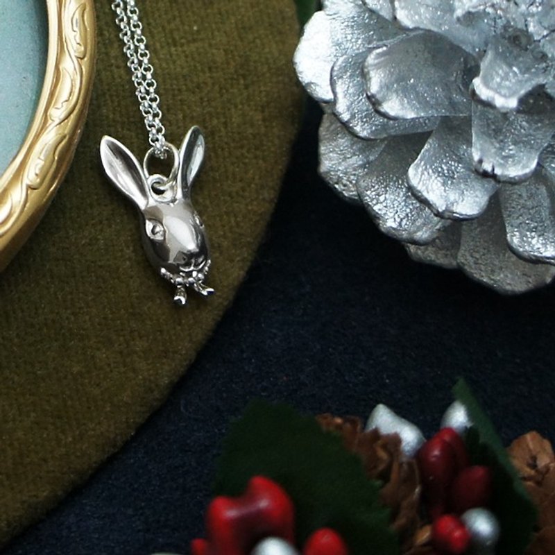 立体小兔纯银项链 - 项链 - 其他金属 