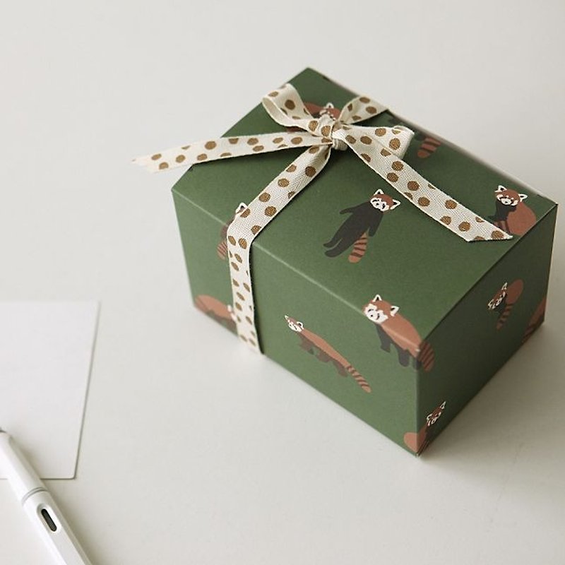 Dailylike 派对方块礼物盒组M-08 小浣熊,E2D38643 - 包装材料 - 纸 绿色