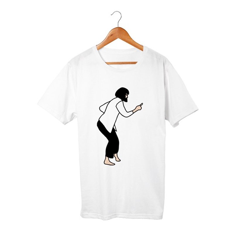 Mia T-shirt - 中性连帽卫衣/T 恤 - 棉．麻 白色