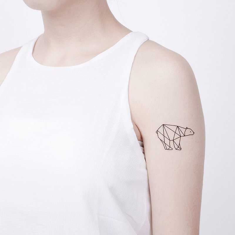 刺青纹身贴纸 / 几何北极熊 Surprise Tattoos - 纹身贴 - 纸 黑色