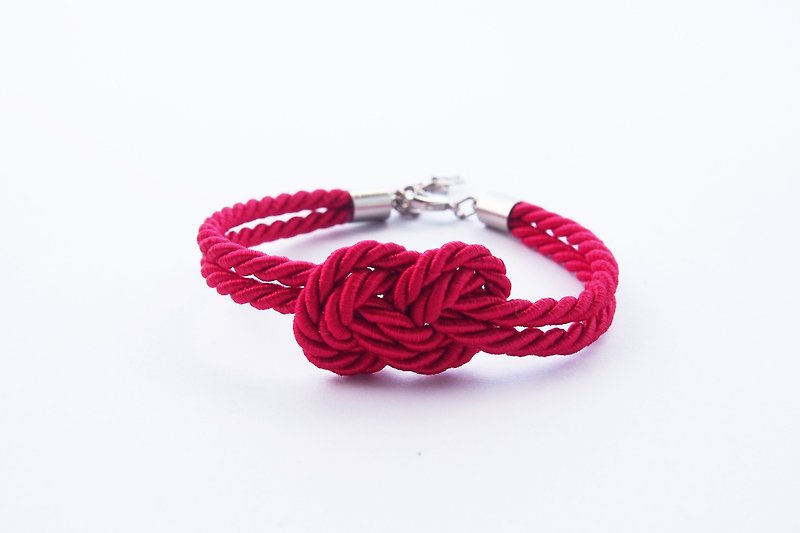 Red infinity knot bracelet - 手链/手环 - 其他材质 红色