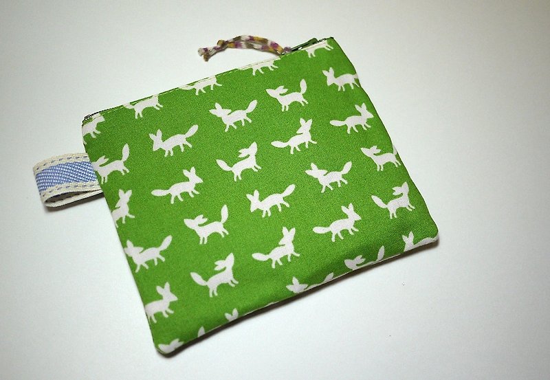 forêt-小狐狸万用小包 - 零钱包 - 其他材质 绿色