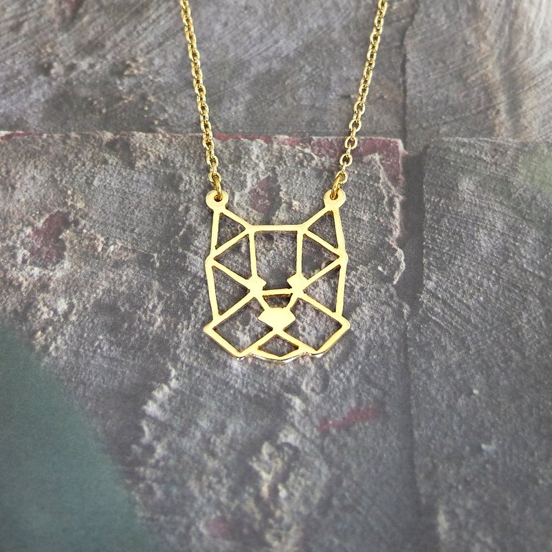 Yorkshire Dog Necklace, Gold Plated Brass Necklace, Dog Birthday gift - 项链 - 铜/黄铜 金色