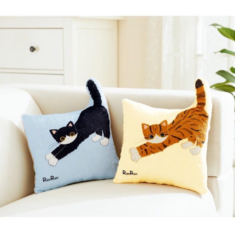日本制。猫咪造型抱枕。美国短毛/灰虎斑 - 枕头/抱枕 - 其他材质 黑色