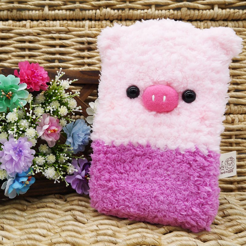 小猪-毛线编织 手机袋  手机包  iphone 三星 小米 - 手机壳/手机套 - 其他材质 粉红色