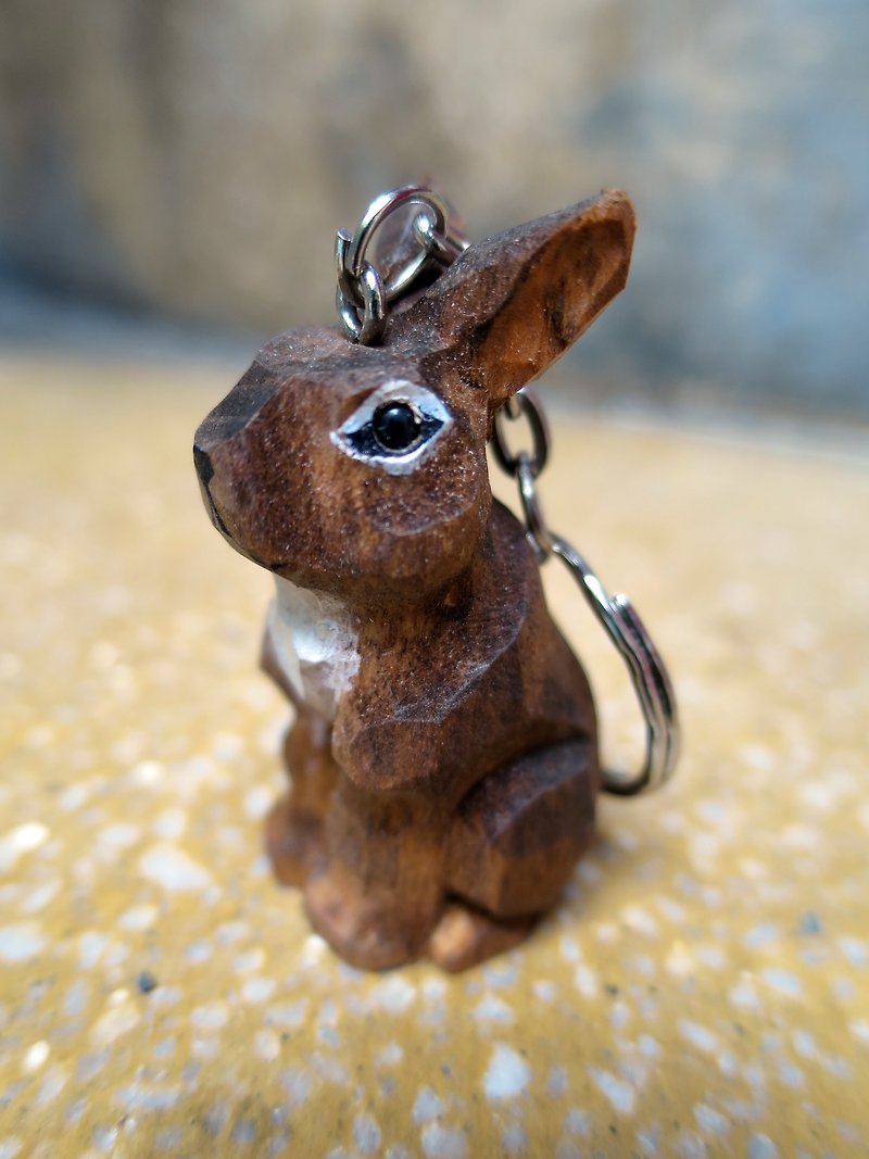 [SUSS] 英国品牌Sass&Belle＿复古手工木头雕刻兔子钥匙圈---现货 - 钥匙链/钥匙包 - 木头 咖啡色