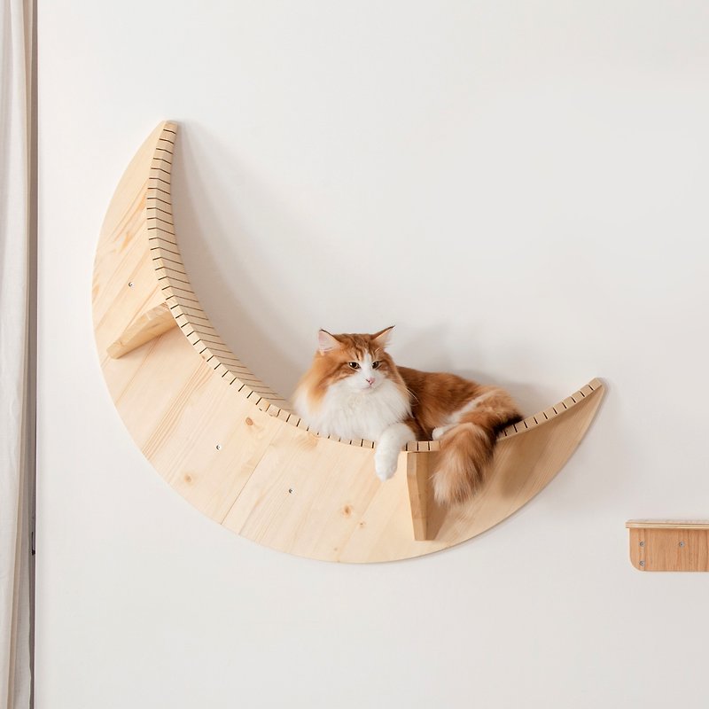 【MYZOO动物缘】月亮猫跳台LUNA (猫床可两只猫共乘,耐重15kg) - 其他 - 木头 金色