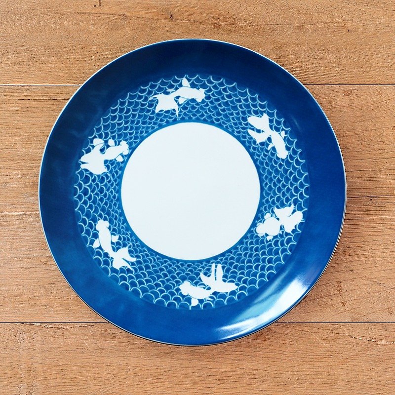 金鱼纹盘(大) - 浅碟/小碟子 - 其他材质 蓝色