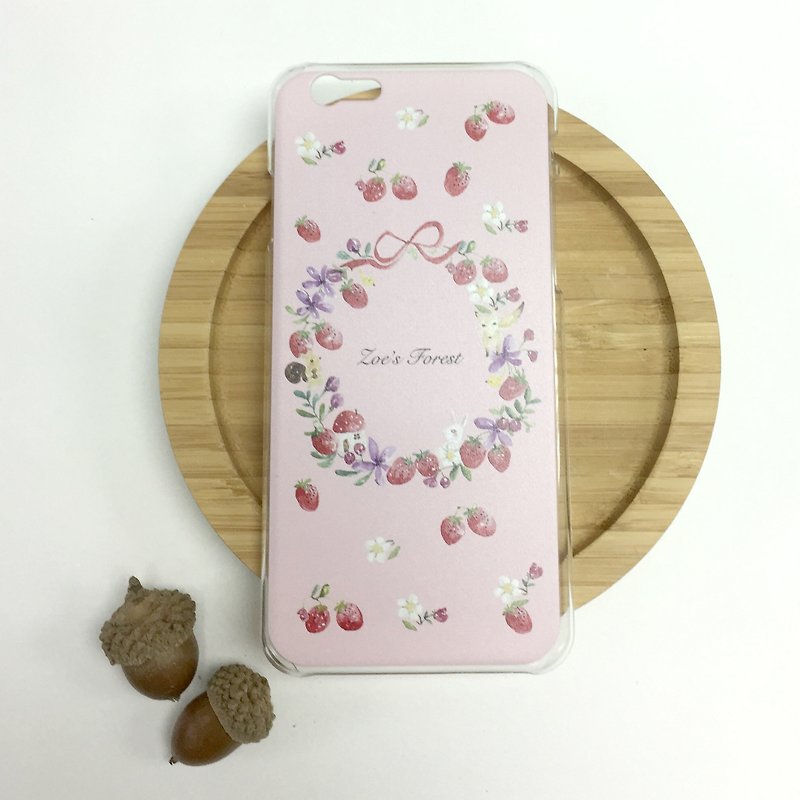 Zoe's forest 粉红草莓花环手机壳 iphone 6/6 plus - 手机壳/手机套 - 塑料 粉红色
