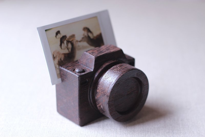 手工木制微型相机▣ 名片照片夹 - 相簿/相册 - 木头 咖啡色
