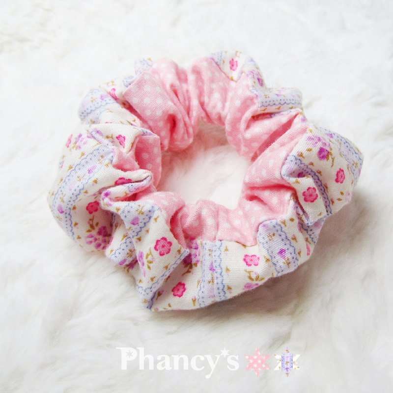 Phancy's小肠圈-粉红紫小花 - 发饰 - 其他材质 粉红色