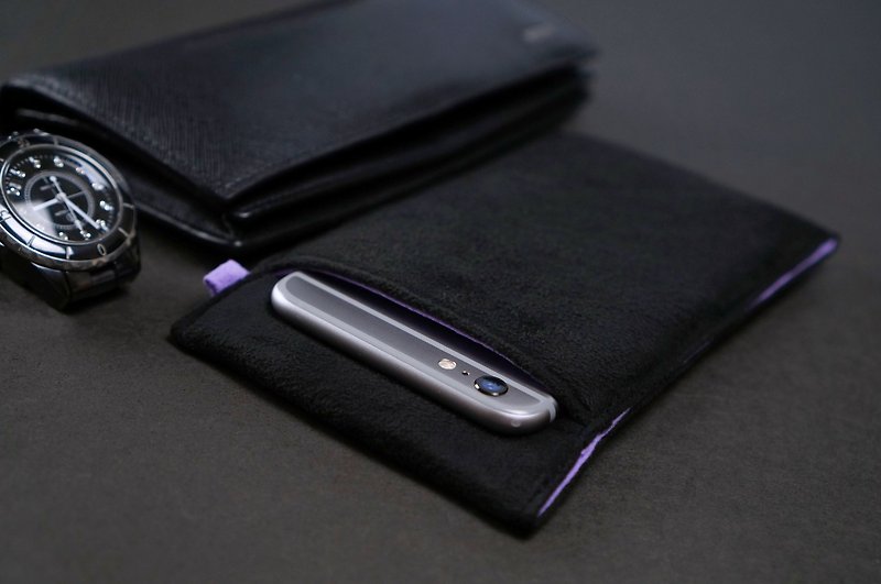Ob2 基本款二代【迷黑紫芋】可擦拭手机套-适用全手机型号 - 手机壳/手机套 - 聚酯纤维 紫色