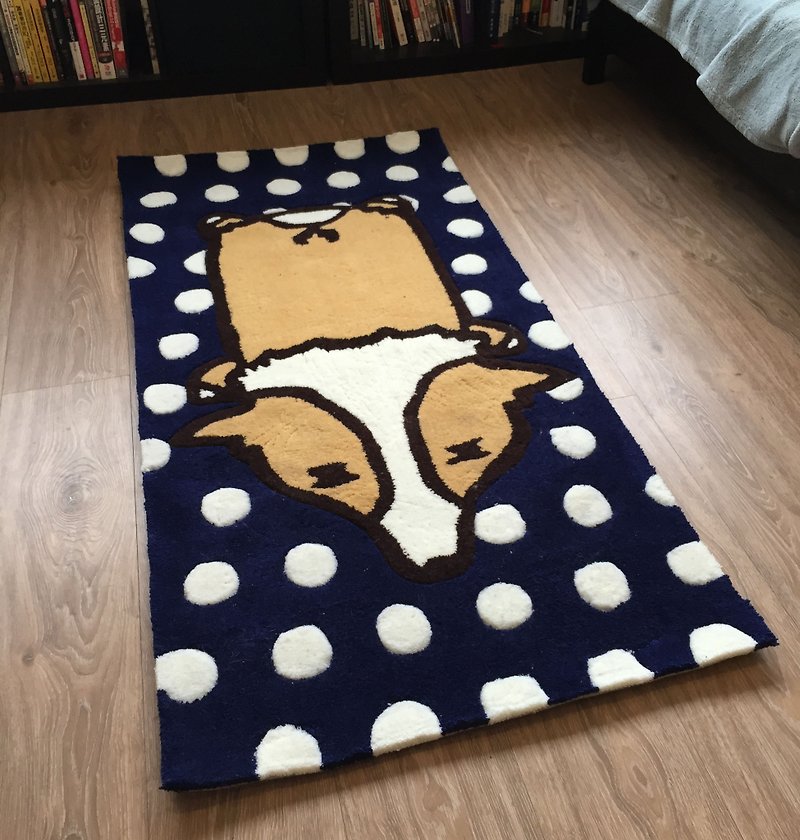 定制化 小狗图案 厚实 手工地毯 - 被子/毛毯 - 其他材质 多色