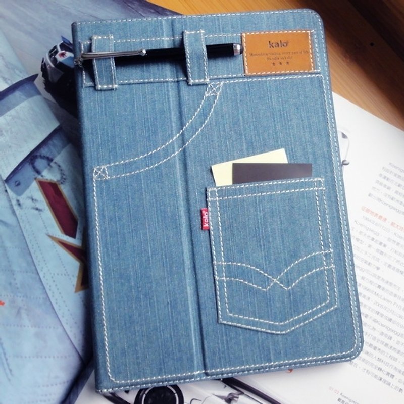 Kalo 卡乐创意 iPad Air 个性丹宁口袋收纳保护套 - 其他 - 其他材质 蓝色