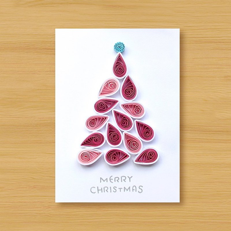 手工卷纸卡片 _ 圣诞树 C ... 圣诞卡、圣诞节 - 卡片/明信片 - 纸 红色