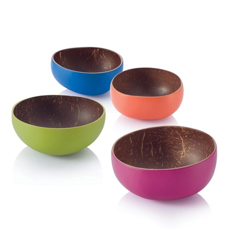 【Bambu】南洋椰子壳迷你小圆碗 - 欢聚四件组 - 厨房用具 - 其他材质 多色