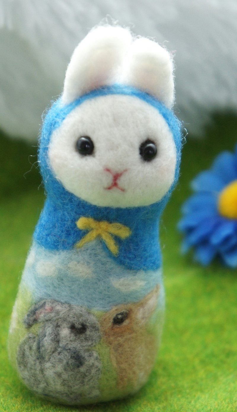 羊毛毡兔子之吻俄罗斯娃娃 订制 - 玩偶/公仔 - 羊毛 