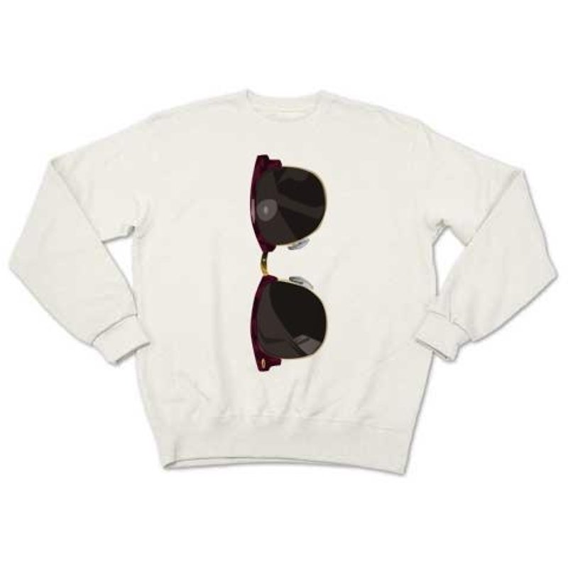big sunglasses（sweat white） - 女装上衣 - 其他材质 