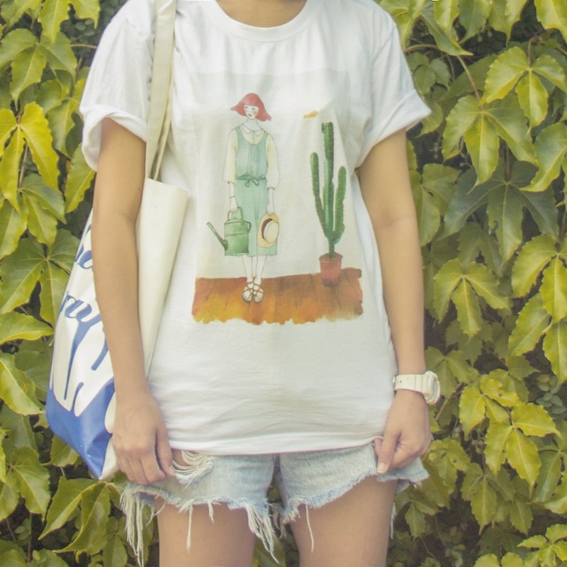 售完绝版 植物女孩 T恤上衣 - 女装 T 恤 - 其他材质 绿色
