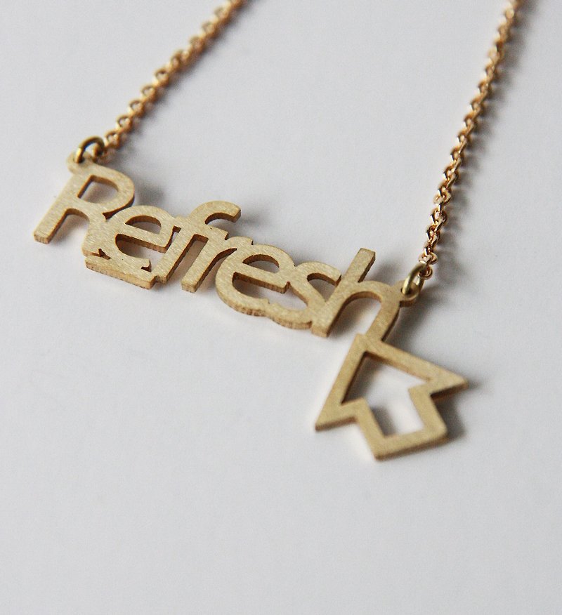 Get Refresh 黄铜项链 - 项链 - 其他金属 金色