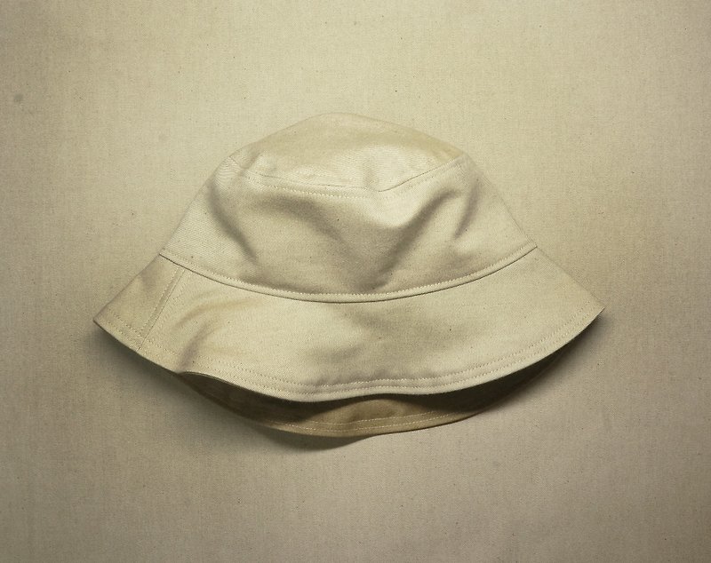 好纯粹渔夫帽 | 浅色瓦楞纸 - 帽子 - 棉．麻 咖啡色
