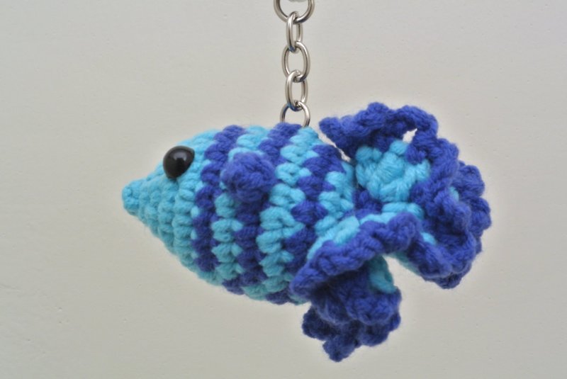 【Knitting】年年有余（鱼）系列-青出于蓝 - 钥匙链/钥匙包 - 其他材质 蓝色