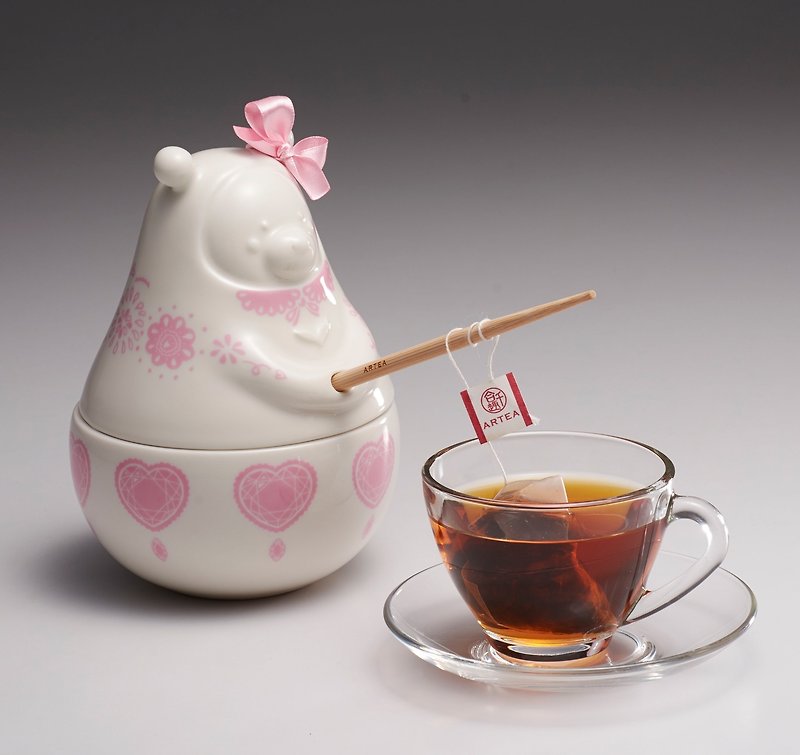 ARTEA 粉爱心Tea熊茶叶罐(3款推荐下午茶组)Bear熊茶叶罐 - 茶 - 瓷 粉红色