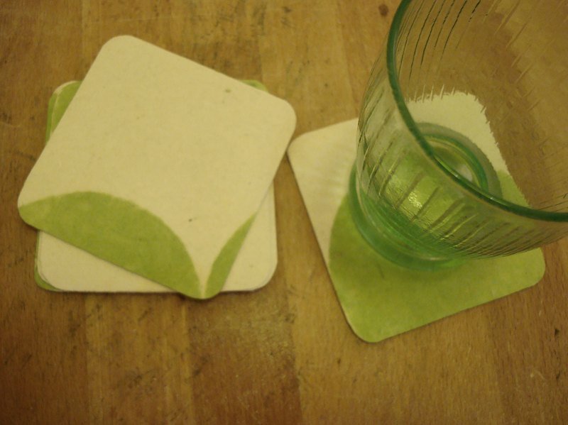 春天纸杯垫（嫩绿） - 杯垫 - 纸 