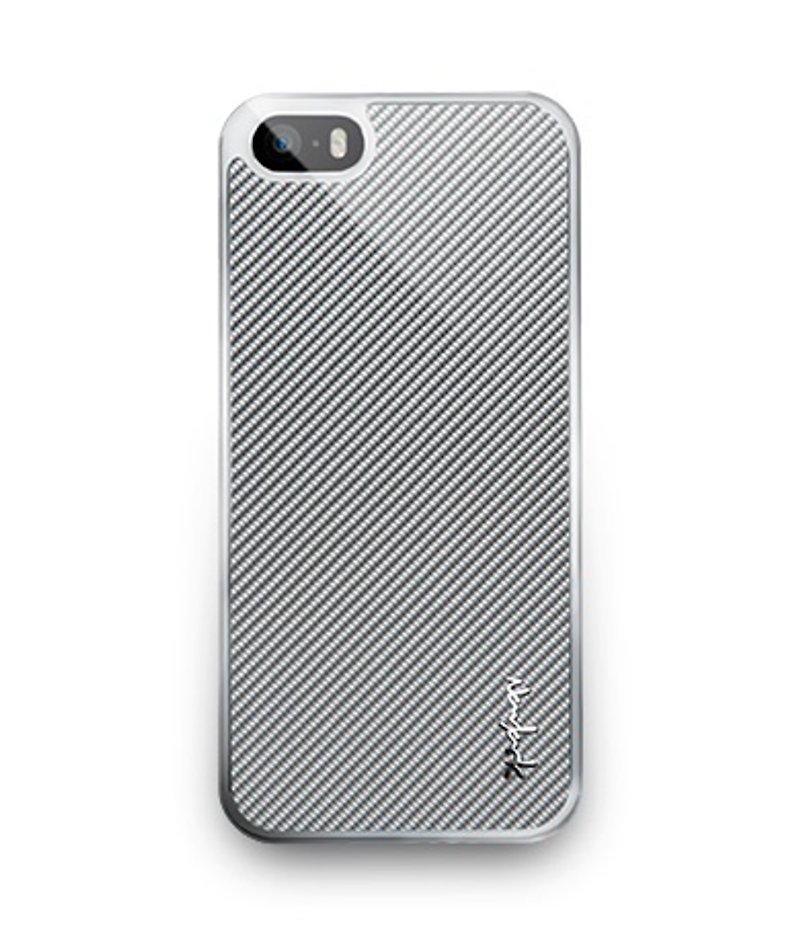 iPhone5/5s 玻纤保护背盖-亮银色 - 其他 - 塑料 灰色