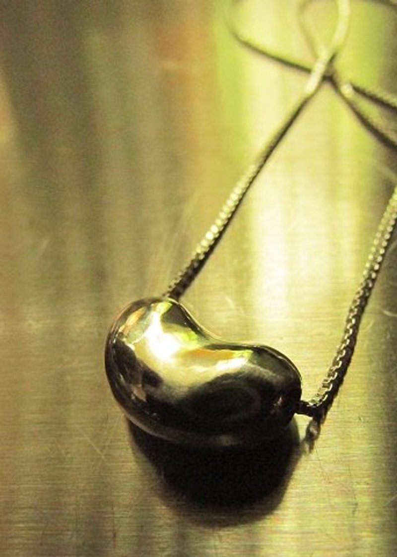 bean heart necklace 豆子心项链 | mittag jewelry 生日礼 送礼 - 项链 - 银 银色